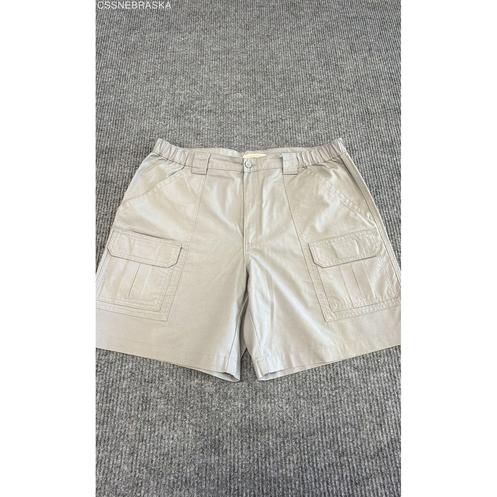 Savane Beige Men's Cargo Shorts Comfort Waist Hiking Casual - Size 38